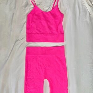 Bozzolo Neon Pink Tank and Shorts Set